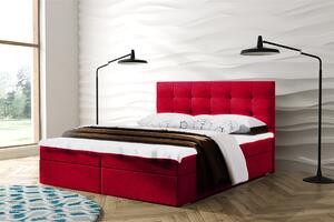 Čalouněná postel ARIEL 90x200 cm Odstín látky: Červená (Casablanca 09) - eTapik