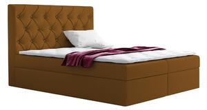 Kontinentální čalouněná postel Elegant - Fresh (90x200 cm) Barva látky - Fresh: Hořčicová (37)