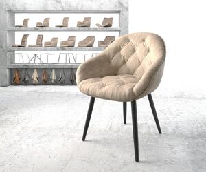 DELIFE Jídelní židle Gaio-Flex béžová vintage zaoblená podnož černá