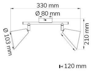 Wofi 10158 - Bodové svítidlo GLORIA 2xE14/28W/230V