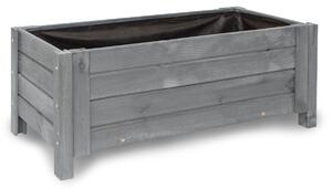 Vingo Dřevěný truhlík na terasu- šedý, 79 x 39 x 30 cm