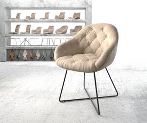 DELIFE Jídelní židle Gaio-Flex béžová vintage podnož ve tvaru 