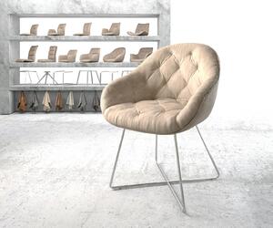 DELIFE Jídelní židle Gaio-Flex béžový vintage podnož ve tvaru 