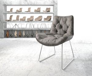DELIFE Jídelní židle Taimi-Flex šedý vintage tenká podnož z nerezové oceli