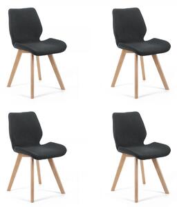 Ak furniture Sada 4 čalouněných židlí SJ.0159 černá