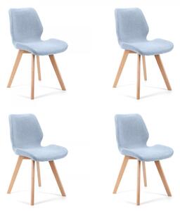 Ak furniture Sada 4 čalouněných židlí SJ.0159 světle modrá