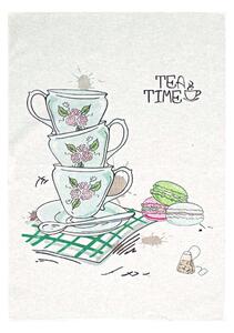 Snový svět Tea Time - lněná utěrka