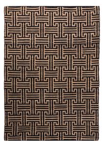 Černý/v přírodní barvě ručně tkaný koberec s příměsí juty 200x290 cm Meander Jute – Flair Rugs