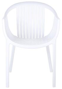 Sada 4 zahradních židlí bílé NAPOLI