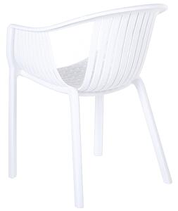 Sada 4 zahradních židlí bílé NAPOLI