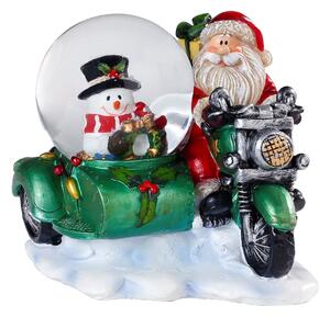 Sněžítko Santa na motorce, 9 × 7 × 7,5 cm
