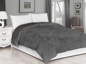 Krásná mikroplyšová deka s dlouhým vlasem v barvě tmavě šedá. Deku můžete využít i jako originální přehoz na postel. Rozměr je 150x200 cm
