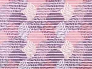 Koupelnová pěnová rohož / předložka PRO-032 Fialovo-růžové vlnky - metráž šířka 65 cm