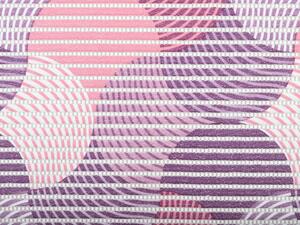 Koupelnová pěnová rohož / předložka PRO-032 Fialovo-růžové vlnky - metráž šířka 65 cm