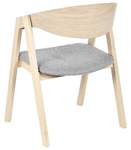 Sada 2 jídelních židlí světlé dřevo/šedé YUBA