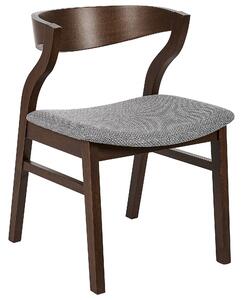 Sada 2 jídelních židlí tmavé dřevo/šedé MAROA