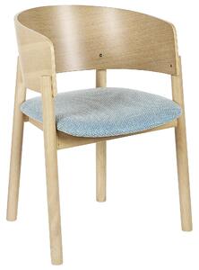 Sada 2 jídelních židlí světlé dřevo/modré MARIKANA