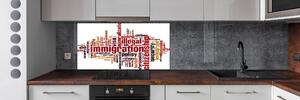 Skleněný panel do kuchynské linky Imigrace pksh-72118150