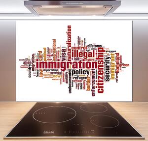Skleněný panel do kuchynské linky Imigrace pksh-72118150