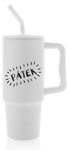 PÁTEK - bílý cestovní termohrnek 900 ml