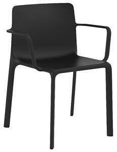 VONDOM Černá plastová jídelní židle KES s područkami