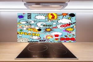 Skleněný panel do kuchyně Komiks pksh-73053471