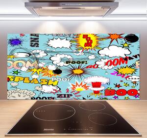 Skleněný panel do kuchyně Komiks pksh-73053471