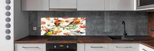 Panel do kuchyně jehličňany a ptáci pksh-73252518