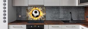 Panel do kuchyně Hořící fotbalový míč pksh-73632550