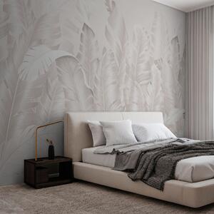 Fototapety Trendy pastelové tropické béžové listy, Fototapety les, Fototapety tropické, w01481 : uwalls.cz