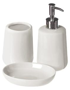 Bílá kamenná sada doplňků do koupelny Moon – Premier Housewares