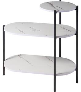 Stolek Home Styling Collection oválný 64 x 33 x 63cm bílý
