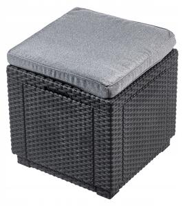 Keter sedák s polštářem Cube with Cushion grafit