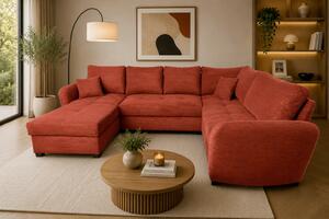 SEDACÍ SOUPRAVA, textil, oranžová P & B - Sedací soupravy, Online Only