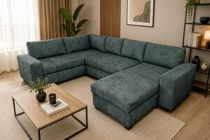 SEDACÍ SOUPRAVA, textil, tmavě šedá P & B - Sedací soupravy, Online Only
