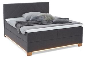 POSTEL BOXSPRING, 180/200 cm, antracitová Xora - Manželské postele, Online Only