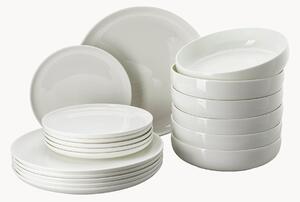 Sada nádobí z kostního porcelánu Fine Bone China Jade Lift, pro 6 osob (18 dílů)