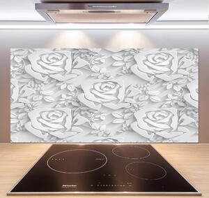 Skleněný panel do kuchynské linky Růže vzor pksh-76755101