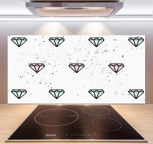 Skleněný panel do kuchynské linky Diamanty pksh-77866968