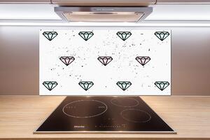 Skleněný panel do kuchynské linky Diamanty pksh-77866968