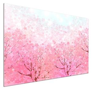 Dekorační panel sklo Květy višně pksh-78464796