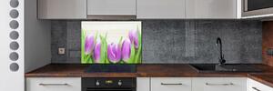 Panel do kuchyně Fialové tulipány pksh-78755149