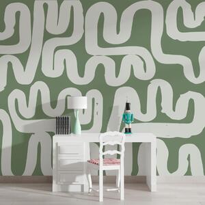 Fototapety Zelené navíjecí čáry, Fototapety abstraktní, w01686v3 : uwalls.cz