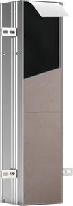 EMCO WC modul plus ASIS skrytý, 658 x 154 mm, dveřní závěs pravý Hliník
