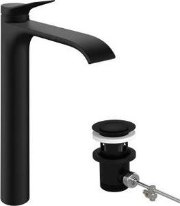 Jednopáková umyvadlová baterie hansgrohe 250 CoolSt Vivenis Outlet 191 mm, s vyskakovacím odtokem, matná černá