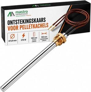 Topná spirála pro peletové kamna - Bílá - 140 mm - 270 Watt - Určeno pro peletová kamna