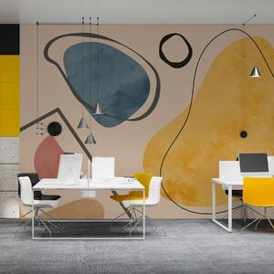 Fototapety Barevná geometrie zábavných tvarů, Fototapety boho, w01830 : uwalls.cz
