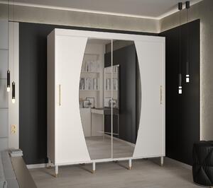 Šatní skříň Abi Calipso Ely Barva korpusu: Černá, Rozměry: 250 cm, Dveře: Ely - černá + zrcadlo