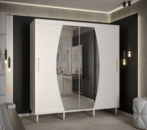 Šatní skříň Abi Calipso Ely Barva korpusu: Bílá, Rozměry: 100 cm, Dveře: Ely - bílá + zrcadlo