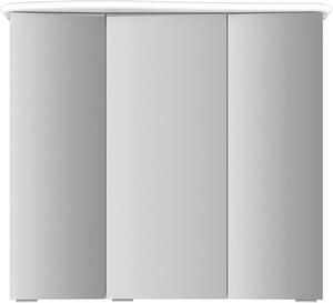 Zrcadlová skříňka do koupelny Lightedge 1L s LED osvětlením, vyrobená z MDF/dřeva, včetně zásuvky | Bílá, 68 cm
